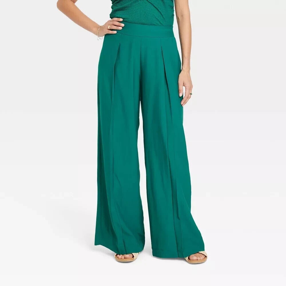 A New Day Women's Wide Leg Pants Size M Teal